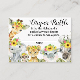 Safari Babydusche Windelwanne - Raffle Ticket