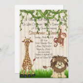 Safari-Babyparty-Einladung Einladung (Vorne/Hinten)