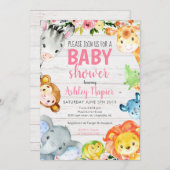 Safari-Babypartyeinladung Einladung (Vorne/Hinten)