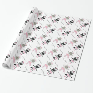 Safari-Ballerina-Geburtstag Geschenkpapier