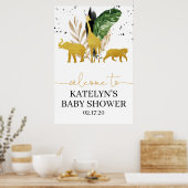 Safari Begrüßungszeichen für Babydusche oder Gebur Poster (Küche)