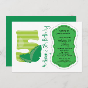 Safari Big Five zum 5. Geburtstag Einladung