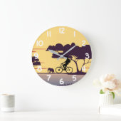 Safari Bike Ride bei Sonnenuntergang - Radfahrer u Große Wanduhr (Zuhause)
