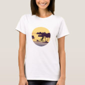Safari Bike Ride bei Sonnenuntergang - Radfahrer u T-Shirt (Vorderseite)