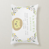 Safari Birth Stats Lion Kinderzimmer Pillow Dekokissen (Vorderseite(Vertikal))