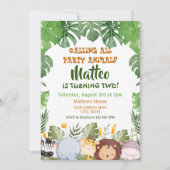 Safari Birthday Einladung (Vorderseite)