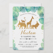 Safari Birthday Einladung (Vorderseite)