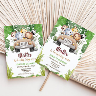 Safari Birthday Einladung