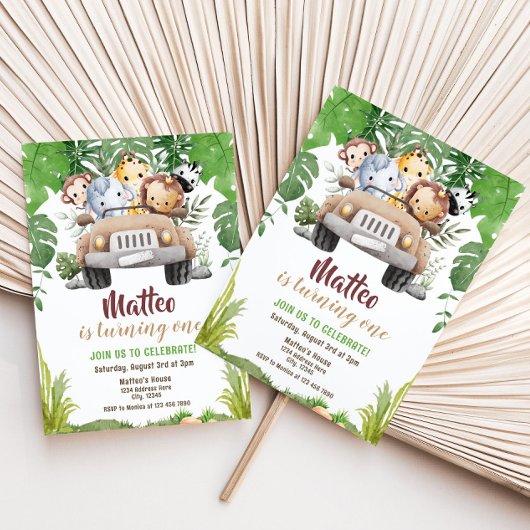 Safari Birthday Einladung