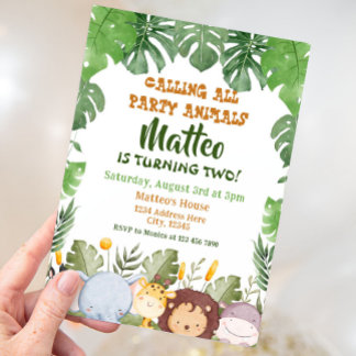 Safari Birthday Einladung