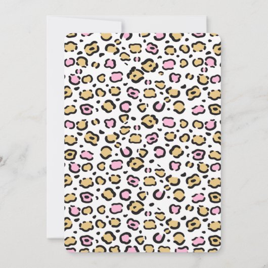 Safari Birthday Einladung (Rückseite)