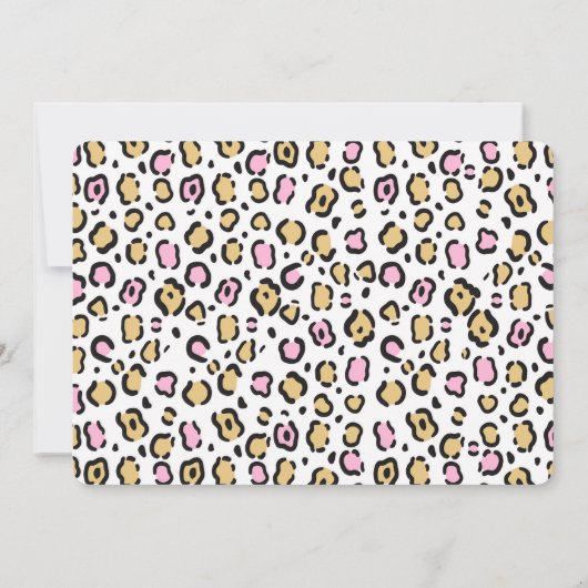 Safari Birthday Foto Einladung (Rückseite)