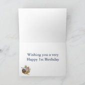 Safari Birthday in Blue Template Karte (Innenseite)