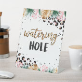 Safari Birthday Leopard Print Watering Hole Sockelschild (In SItu)