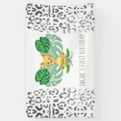 Safari Birthday Lion Illustration Banner (Vertikal)