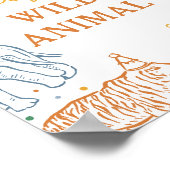 Safari Birthday Party Adopt an Animal Table Sign Poster (Ecke)