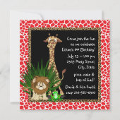 Safari Birthday Party Einladung (Rückseite)