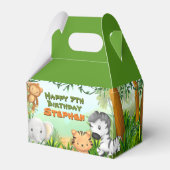 Safari Birthday Party Geschenkschachtel (Rückseite)