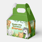 Safari Birthday Party Geschenkschachtel (Vorderseite)