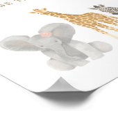 Safari Birthday Party Lieblingsunterschrift Poster (Ecke)