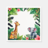 Safari Birthday Party Paper Teller Serviette (Vorderseite)