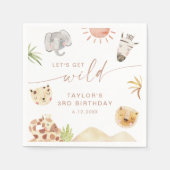 SAFARI Birthday Party Serviette (Vorderseite)