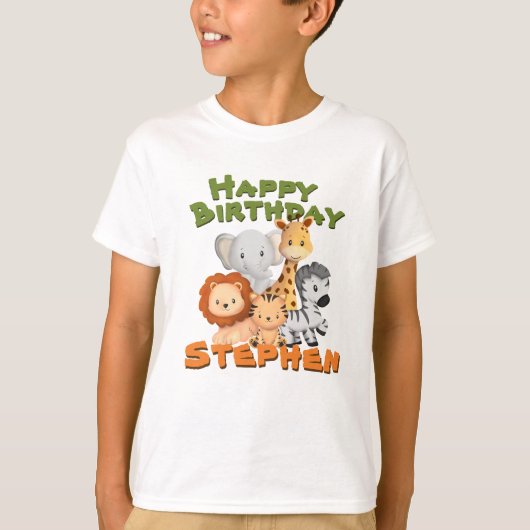 Safari Birthday Party T - Shirt (Vorderseite)