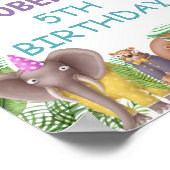 Safari Birthday Party Willkommenszeichen Poster (Ecke)