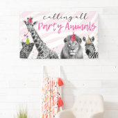 Safari Birthday rufen alle Tiere an Banner (Insitu)