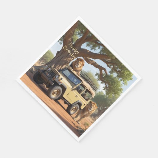 Safari Birthday Serviette (Ecke)