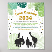 Safari Birthday Time Capsule Zooboy Jungle Party Poster (Vorne)