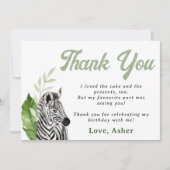 Safari Birthday Vielen Dank Dankeskarte (Vorderseite)