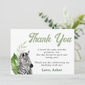 Safari Birthday Vielen Dank Dankeskarte (Stehend Vorderseite)