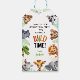 Safari Birthday Wild Time Vielen Dank Geschenkanhänger