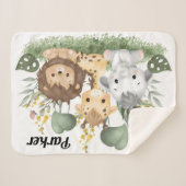 Safari Blanket - Individuelle Jungle-Babydecke Sherpadecke (Vorderseite (Horizontal))