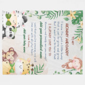 Safari Blanket mit Personalisierter Nachricht Fleecedecke (Vorderseite (Horizontal))