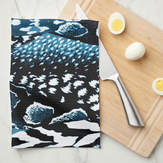 Safari Blue Handtuch (Viertel Falte)