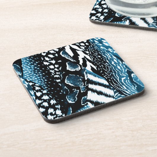 Safari Blue Untersetzer (Linke Seite)