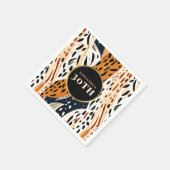 Safari Boho Afrikanischer Tierdruck Picknick Serviette (Ecke)