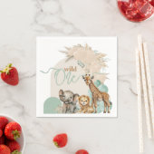 Safari Boho Balloon Boy 1. Geburtstag Party Serviette (Beispiel)