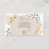 Safari Boho Tiere Wasserfarbendetails Begleitkarte (Vorderseite)