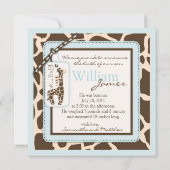 Safari Boy Announcement Square Ankündigung (Rückseite)