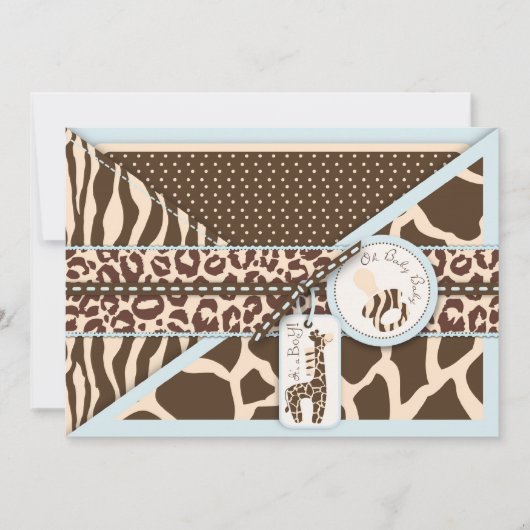 Safari Boy Card 2 Einladung (Vorderseite)