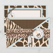 Safari Boy Card 2 Einladung (Vorne/Hinten)