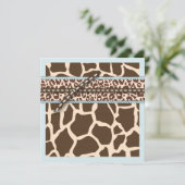 Safari Boy Einladung Square B2 (Stehend Vorderseite)