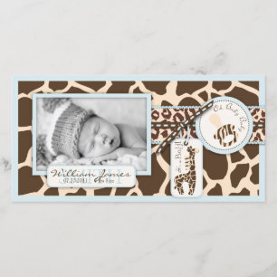 Safari Boy Foto Card Ankündigung