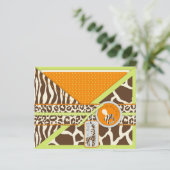 Safari Boy Green Advice Card (Stehend Vorderseite)