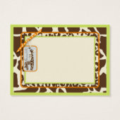 Safari Boy Green Gift Tag (Rückseite)