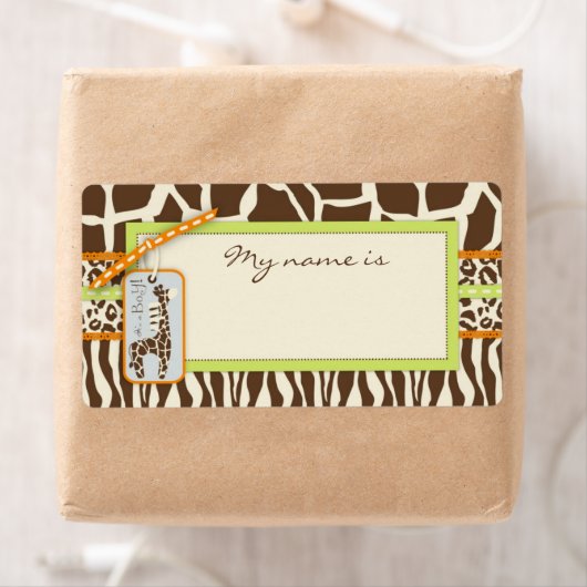 Safari Boy Green Name Tag (Insitu)