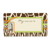 Safari Boy Green Name Tag (Vorne)
